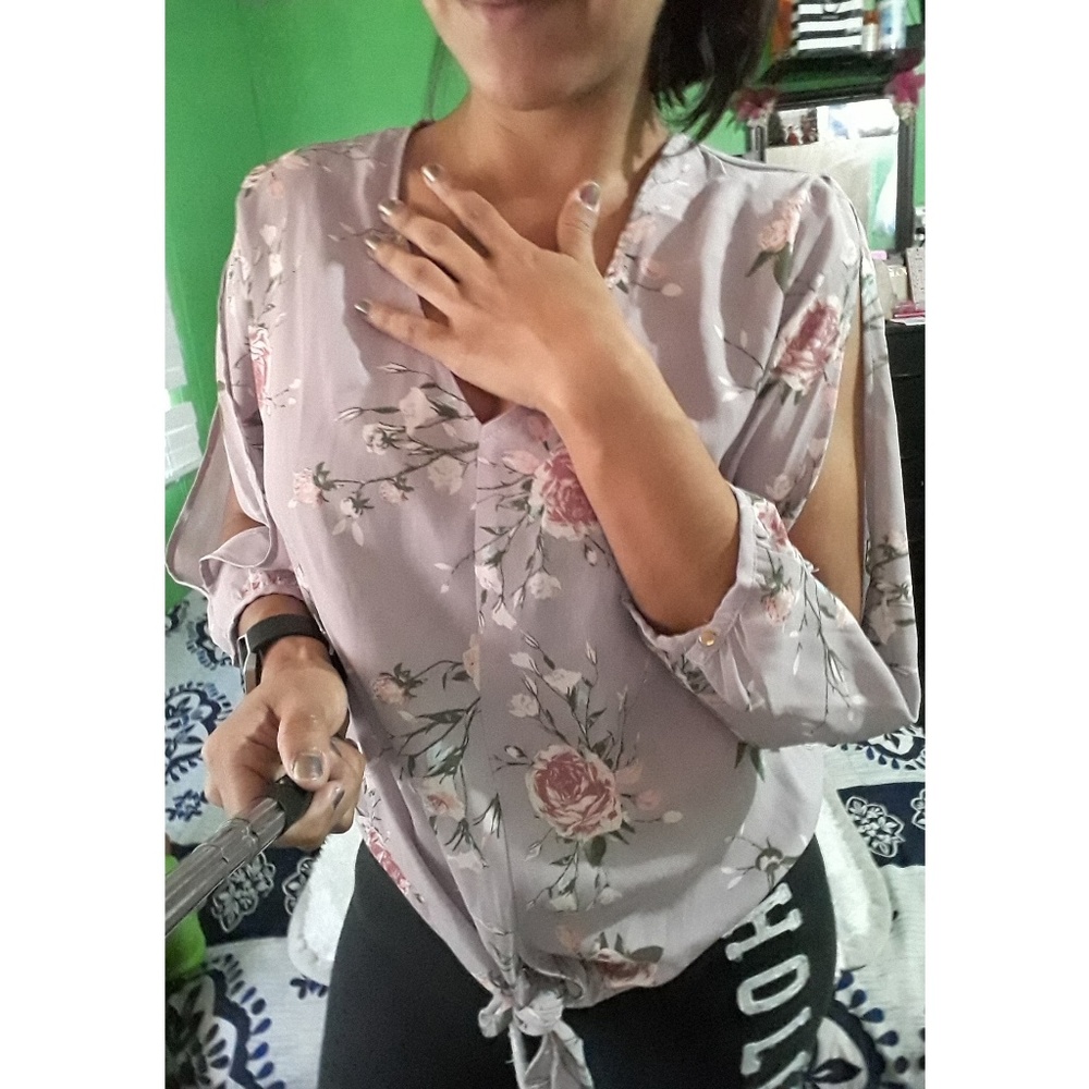 Lavender floral top